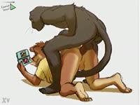 Monkey porn with dog getting anally fucked while playing a game